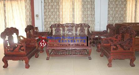 【中式明清實木仿古典紅木家具 紅檀沙發(fā) 實木沙發(fā)組合 福祿壽沙】價格_廠家_圖片